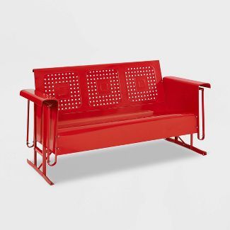 Outdoor Sofas & Loveseats : Target Outdoor Glider, Metal Sofa, Bedroom Cabinets, Outdoor Loveseat, Red Sofa, Value City Furniture, Reclining Furniture, Kids Bedroom Sets, Household Furniture