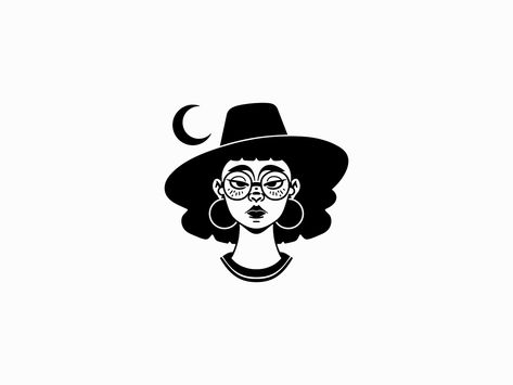 Modern Witch Logo by Lucian Radu on Dribbble Cute Witch Character Design, Witch Character Design, Learn Ux Design, Witch Coffee, Witch Characters, Moon Symbols, Cute Witch, Beautiful Branding, Coffee Logo