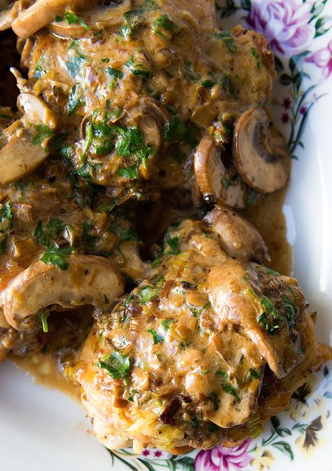 Chicken Normandy - Chez Us Normandy Veggie Recipes, Normandy Chicken Recipe, Vegetable Normandy Recipes, Chicken Normandy, Dday Beaches Normandy, Turkey Dishes, French Dishes, Duck Recipes, Best Chicken Recipes