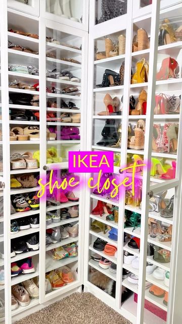 Amazon Shoe Storage, Ikea Shoe Closet, Shoe Closet Design, Home Diy Videos, Shoes Closet Ideas, Shoe Closet Organization, Closet Shoe Organization, Ikea Shoe Storage, Billy Hack