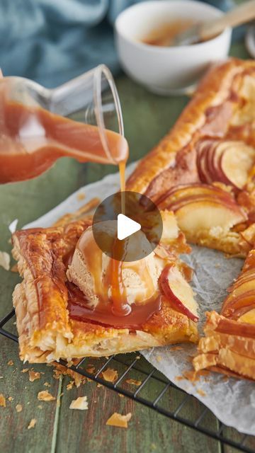 Carême Pastry on Instagram: "If the question is galette, the answer is always yes!!🙌 

We are always fans of a free form dessert that is easy to make. This Classic Apple Galette is an all time favourite, with layers of buttery puff pastry, adorned with sweet frangipane and seasonal apples, glazed with apricot jam. To serve we recommend a scoop of your favourite ice cream and a drizzle of salted caramel sauce for extra decadence.

This recipe was developed for our friends @harrisfarmmarkets and can be found on our website, follow the link in our bio or www.caremepastry.com.au/recipe/classic-apple-galette/

#carêmepastry #harrisfarmmarkets #autumnrecipe #appleseason #butterpuffpastry #galetterecipe" Apricot Galette Recipe, Apple Galette Easy, Small Apple Galette, Salted Caramel Apple Galette, Apple Frangipane Galette, Butter Puff Pastry, Apple Galette, Galette Recipe, Apple Season