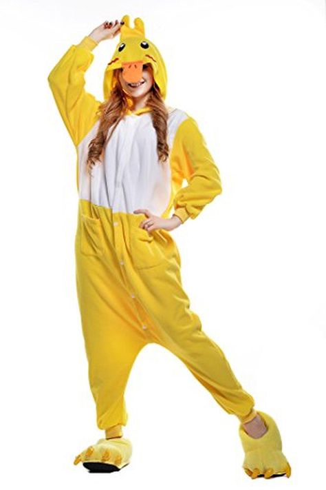 Halloween Duck hoodies Adult Jumpsuits Anime Pyjamas Onesie Costume (XL, Duck) - Brought to you by Avarsha.com Duck Costumes, Costume Carnaval, Onesie Costumes, Animal Onesie, Halloween Onesie, Cosplay Cute, Girl Red Dress, Scary Halloween Costumes, Holiday Costumes