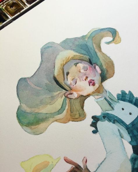 Character Design Traditional Art, Watercolor Drawing People, Watercolor Art Characters, Watercolor Cartoon Art, Watercolor Character Design, Watercolor Art People, Watercolor Character Illustration, Watercolor Art Anime, Watercolour Characters