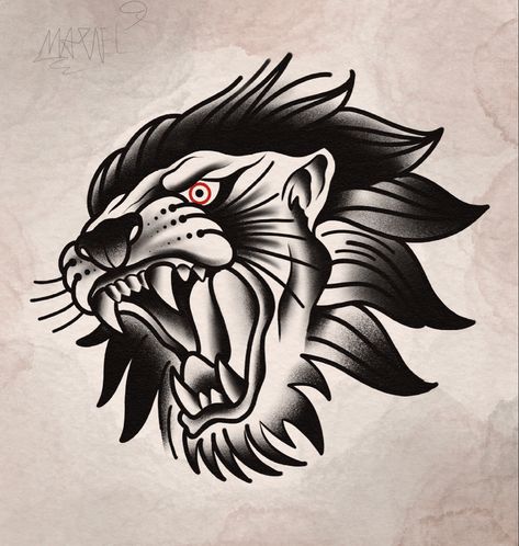 Leãozin old school #oldschool #oldtattoo #lion Old School Small Tattoo, Old School Lion Tattoo, American Traditional Lion, Traditional Lion Tattoo, Shen Long Tattoo, Traditional Tattoo Man, Traditional Hand Tattoo, Abstract Tattoo Ideas, Traditional Black Tattoo