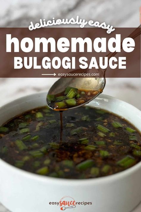 Bulgogi Sauce Bulgogi Soup Recipe, Bugolgi Sauce Recipe, Bulgogi Dipping Sauce, Korean Sauces, Korean Sauce Recipe, Bulgogi Sauce Recipe, Asian Sauce Recipes, Bulgogi Marinade, Beef Dumplings