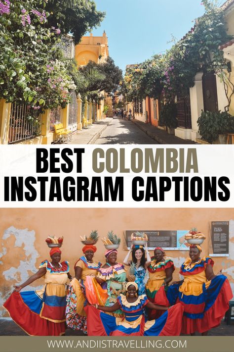 Best Colombia Instagram Captions Colombian Quotes, Guatemala Instagram Captions, Colombia Quotes, Colombia Quote, Columbia Travel, Instagram Captions Travel, Vacation Captions, Colombia Travel Guide, Trip To Colombia