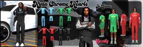 Ryan Chrome Hearts | Gawdly Games Sims 4 Male Clothes, Clothes Cc, Free Sims 4, Free Sims, Male Clothes, Sims4 Clothes, 3d Assets, Chrome Hearts, Shout Out