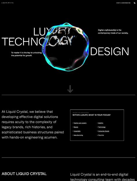 Futuristic Website Design, Liquid Design, Landing Page Design Inspiration, Landing Page Examples, Best Landing Pages, 포트폴리오 레이아��웃, Web Design Mobile, Liquid Crystal, Digital Experience