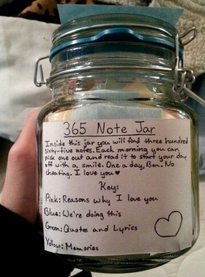 Diy Gifts For Your Boyfriend, Birthday Presents For Best Friend, 365 Note Jar, Gifts For Boyfriend Long Distance, Note Jar, 365 Jar, Valentines Day Gifts For Him Boyfriends, Diy Valentines Day Gifts For Him, Bday Gifts For Him