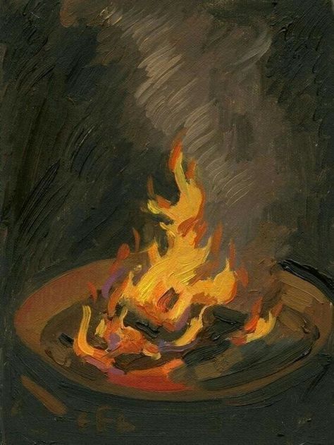 Campfire Painting, Painting Drawing Ideas, Light Oil Painting, Elemental Art, Painting Fire, Camp Fires, Manga Tutorial, Fire Painting, Soyut Sanat Tabloları