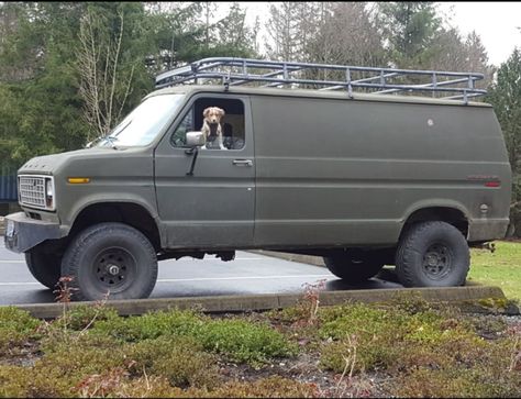 Survival Van, Ford Econoline Van Conversion, Ford 150, 4x4 Camper Van, Fords 150, Adventure Van, Dream Trucks, Bug Out Vehicle, Van Ideas