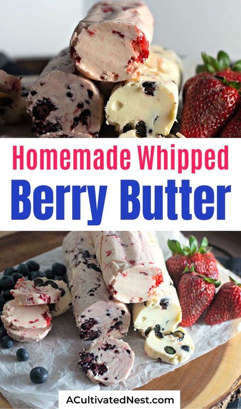 Berry Butter, Desserts No Bake, Flavored Butter Recipes, Butter Recipes Homemade, Healthy Summer Desserts, Flavored Butter, Easy Summer Desserts, Jam And Jelly, Butter Spread