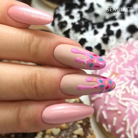 Cream Nail Art, Summer Nail Art Designs, Ice Cream Nails, Cream Nail, French Pedicure, Gel Pedicure, Bright Summer Nails, Summer Nail Art, Nail Art Designs Summer