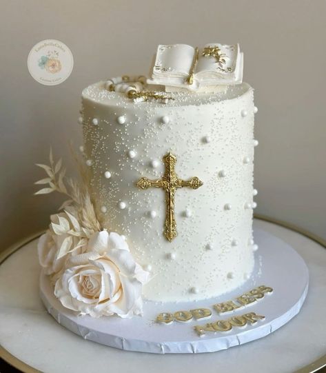 1st Communion Cakes Girl, Krstenje Ideas, Girls Baptism Cake, Baptism Cakes Girl, Christian Birthday Cake, Communion Cakes Girl, Baptismal Cake Girl, Baptism Girl Cake, 1st Communion Cakes