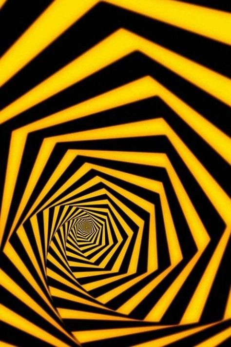 Eye Tricks, Illusions Art, Victor Vasarely, Art Optical, Optical Illusions Art, Optical Art, Art Fractal, Illusion Art, Yellow And Black