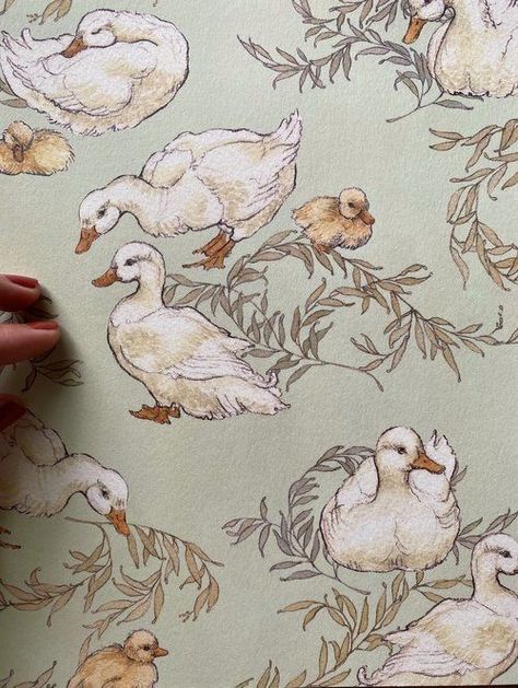 Carleigh Courey, Nursery Room Decoration, 동화 삽화, Duck Print, Baby Illustration, Nursery Room Inspiration, Little Duck, Nursery Inspo, Book Illustrations