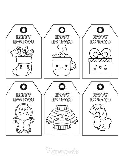 Happy Holidays Gift Tags Free Printable, Free Christmas Printables Tags, Christmas Printable Decorations, Christmas Labels Printables Free, Free Gift Tags Printable, Christmas Pictures To Print, Gift Tag Template Free Printable, Free Printable Christmas Tags, Santa Christmas Tags