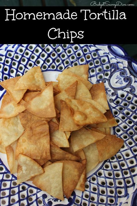 Homemade Tortilla Chips Homemade Tortilla Chips Baked, Tortilla Chip Recipe, Baked Tortilla Chips, Homemade Tortilla, How To Make Tortillas, Tortilla Shells, Homemade Tortilla Chips, Taco Shells, Homemade Chips