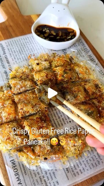 Maxismalls on Instagram: "Crispy Gluten Free Rice Paper Pancake!!😋👌✨✨" Crispy Rice Paper Recipes, Rice Paper Pancakes, Rice Wrappers, Rice Paper Recipes, 2024 Recipes, Gluten Free Rice, Rice Crispy, Gluten Free Desserts, Rice Paper