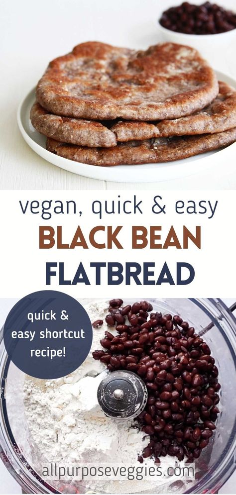 Here's a healthier, lower-carb twist on traditional naan bread: homemade black bean naan! Not only do these flatbreads have a great savory flavor, but they also pack a powerful punch of fiber and protein from the black beans, which will keep you feeling satisfied and full for longer. The best part? It's all made in the Food Processor. #flatbread #naan #naanbread #flatbreadrecipes #blackbean Black Bean Bread, Black Bean Chips, Homemade High Fiber Bread, Bean Bread Recipes, Bean Tortillas Recipe, Black Bean Flour Recipes, Black Bean Chips Recipe, Food Processor Bread, Bean Tortillas