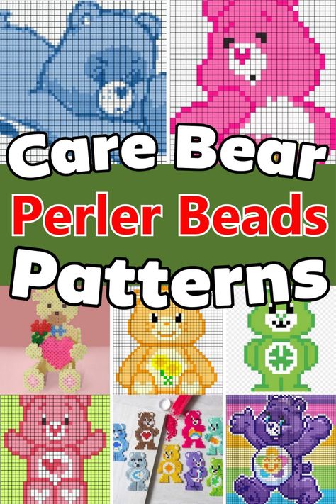 The Care Bear Perler Beads Patterns are a fun and creative way to spend your leisure time. These patterns feature the lovable Care Bears in bright, cheerful colors, and they’re easy to follow, making them great for both adults and kids. Care Bear Perler Beads, Bear Perler Beads, Perler Bead Pokemon Patterns, Summer School Crafts, Melty Bead Designs, Kandi Cuff Patterns, Easy Perler Bead Patterns, Pearl Beads Pattern, Beads Patterns