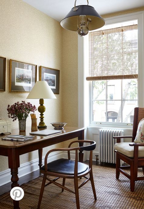 Mcgrath Ii, Office Paint Colors, Home Office Inspo, Cotswolds Cottage, Office Paint, Desk Inspiration, Brooklyn Heights, Office Library, Office Inspo