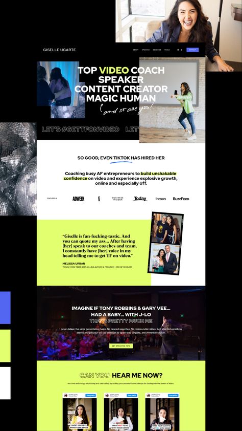 Bold Website Design Inspiration, Edgy Website Design, Speaker Website, Bold Website Design, Bold Website, Clean Websites, Website Moodboard, Html Email Signature, Website Trends