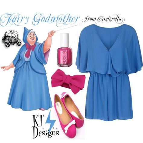 Easy Fairy Godmother Costume Diy, Fairy Godmother Disneybound, Fairy Godmother Costume Diy, Diy Fairy Godmother Costume, Godmother Costume, Cinderella Fashion, Fairy Godmother Costume, Book Characters Dress Up, Family Themed Halloween Costumes