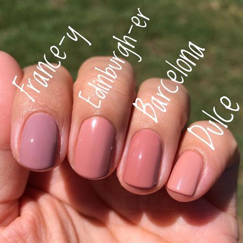 These OPIs look pretty similar, especially in the shade. Barefoot in Barcelona is a tad darker/browner. Tickle My France-y is more mauve.… Barefoot In Barcelona Opi, Opi Barefoot In Barcelona, Nails Opi Gel, Fall Nails Opi, Opi Gel Colors, Turquoise Highlights, Dimensional Hair Color, Nail Paint Shades, Nail Laquer