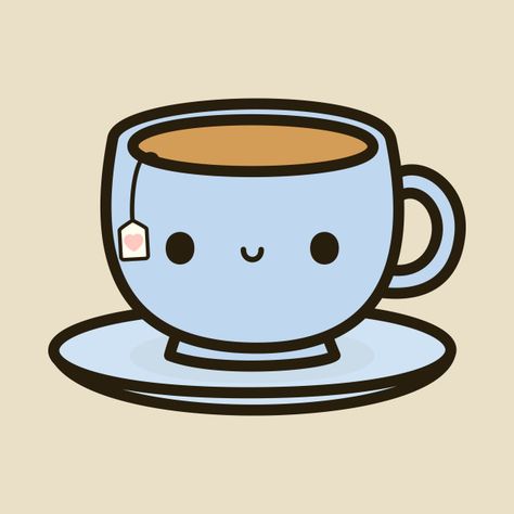 Cute cup of tea - Tea - T-Shirt | TeePublic Tea Cup Drawing, Coffee Cup Tattoo, Cute Tea Cups, Cute Doodle Art, Tea Art, Cute Cups, Cup Of Tea, Cute Doodles, Cartoon Drawings