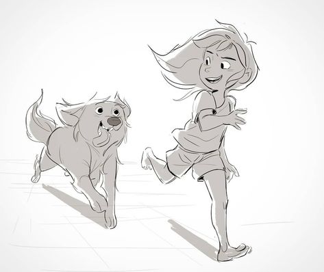 Running Drawing, Running Illustration, Running Cartoon, Dog Design Art, Baby Smile, Dog Poses, Animated Drawings, Dog Illustration, Girl Running