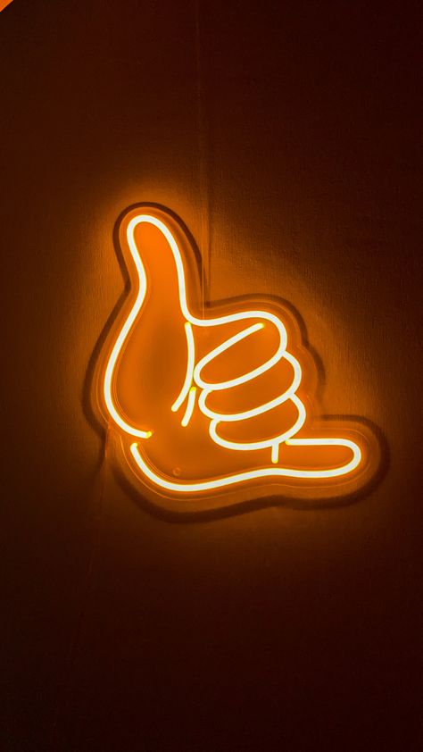 Cool Led Signs, Neon Light Signs Aesthetic, Neon Wall Lights, Led Wallpaper, Shaka Hand, Neon Wall Decor, Shaka Sign, Cool Neon Signs, Neon Light Art