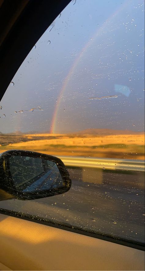 Rainstorm Aesthetic, Dreary Weather Aesthetic, Hot Weather Aesthetic, Rainbow Rain Aesthetic, Rainbow After Rain Aesthetic, Rain And Rainbow Aesthetic, Rainbow In Sky Aesthetic, Rainbow Road, Rainbow Rain