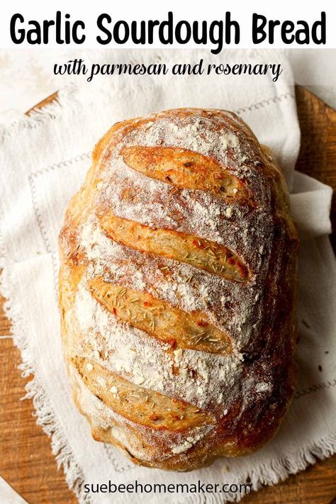 Garlic Sourdough Bread, Garlic Sourdough, Making Sourdough Bread, Bread Ideas, Bread Healthy, Sourdough Bread Starter, Dough Starter, Bread Sourdough, Sourdough Starter Discard Recipe