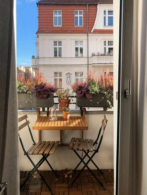 Balcony Patio Ideas, Small Apartment Balcony Ideas, Cottage Vibes, French Balcony, Balkon Decor, Tiny Balcony, Balcony Design Ideas, Balcony Flooring, Small Balcony Garden