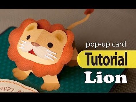 Animal Pop Up Book, Pop Up Cards For Kids, Pop Up Animals, Paper Craft Animals, Popup Paper, Craft Animals, Diy Pop Up Book, Lion Craft, Diy Pop Up Cards