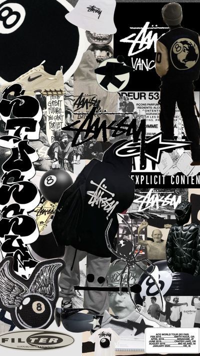 #stussy #fyp #wallpaper #cool #skater #style #stussy Sick Posters, Wallpaper Streetwear, Skater Wallpaper, Rnb Aesthetic, Stussy Wallpaper, Streetwear Wallpaper, Iphone Wallpaper Music, Iphone Wallpaper Cat, Iphone Wallpaper Classy