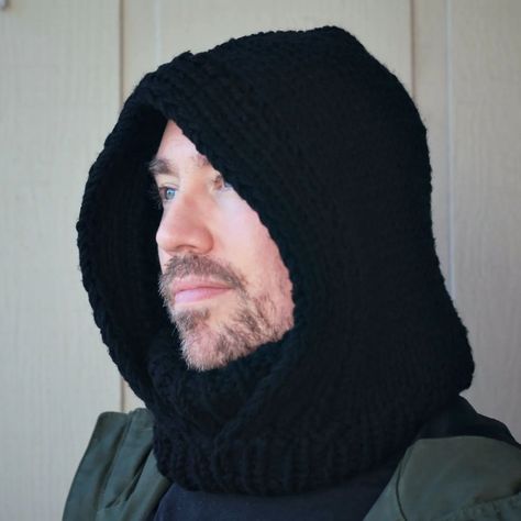 It's the perfect versatile accessory for both men and women. Four Ways to Wear: Full Face Cover: Wear the neckwarmer inside and pull it up to shield your face from the cold. Double-Fold Turtleneck: Fold down the neckwarmer for a cozy, double-layered turtleneck. Outward Cowl: Wear the neckwarmer outside, tuck half the fabric under to create a cowl that covers your neck and part of your collar. Relaxed Hood: Pull the hood back to enjoy the relaxed fit when indoors or in milder weather. Desig... Men's Balaclava, Layered Turtleneck, Knit Balaclava, Knitted Balaclava, Crochet Fall, Knitted Hood, Cozy Knit, Full Face, Cozy Knits