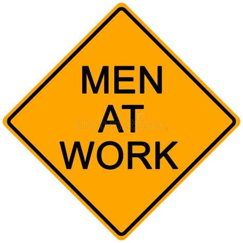 Road Sign. Orange road sign - men at work -illustration #Sponsored , #AD, #Sponsored, #Sign, #road, #work, #Orange Men At Work Sign, Sign Road, Work Illustration, Men At Work, Road Work, Sign Man, Road Sign, Road Signs, Funny Signs