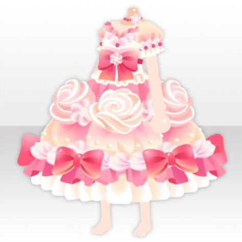 Cake Dress Fashion, Cocoppa Play Dress, Cake Dress Design, Sweet Magic, Cake Dress, Paper Dolls Clothing, Play Outfit, Fairytale Fashion, Candy Art