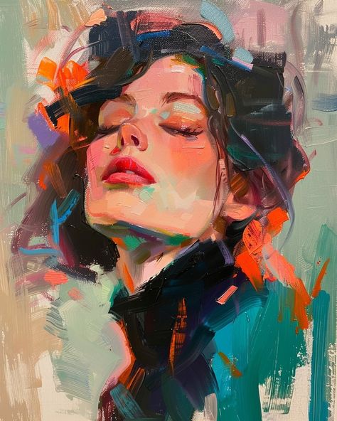 "in the style of pallet knife"⁠ ⁠ ⁠ ⁠ #aiart #aiartwork #aiartcommunity #aiimage #aipainting #digitalart #art #aiphoto #artist #aiportrait #portrait #painting #abstractart Abstract Portrait Man, Traditional Oil Painting, Creative Portrait Paintings, Portrait Styles Painting, Portrait For Painting, Portrait Oil Painting Faces, Pallet Knife Painting Tutorial, Creative Self Portrait Painting, Artist Life Aesthetic