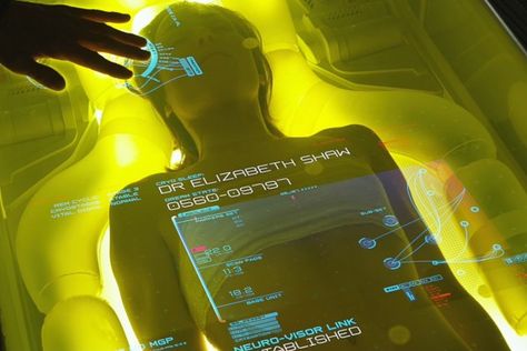 Cinder (Cryo Sleep) Prometheus 2012, Prometheus Movie, Suspended Animation, Noomi Rapace, Ridley Scott, Movie Screen, Digital Trends, User Interface Design, Deep Sleep