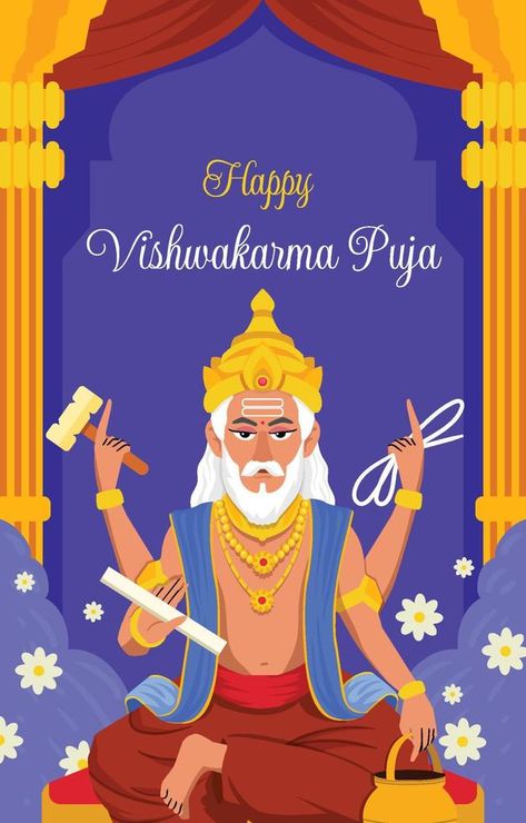 Happy Vishwakarma Puja Poster Vishwakarma Puja Poster, Happy Vishwakarma Puja, Vishwakarma Puja, Happy Birthday Cake Photo, Cake Photo, Happy Birthday Cakes, The Happy, Vector Art, Iphone Wallpaper