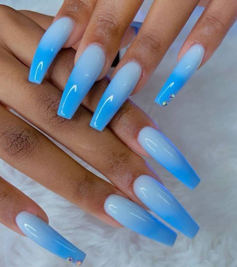 Gold Acrylic Nails, Classy Nail Designs, Blue Acrylic Nails, Fancy Nails Designs, Beauty Nails Design, Dope Nail Designs, French Acrylic Nails, Ombre Nail Designs, Long Acrylic Nails Coffin