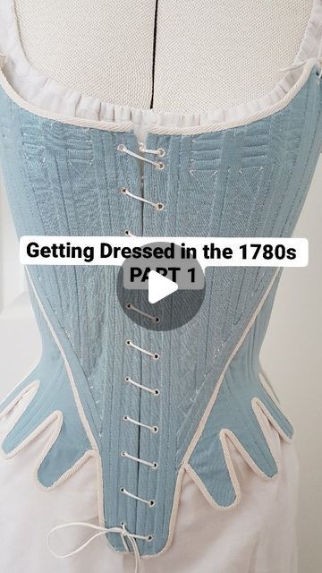 Pins&Patience on Instagram: "Since Ive been making myself a new pair of stays, I thought Id post this little getting dressed video I made in 2020 😊  #18thcenturyfashion #18thcentury #1780s #corsetry #undergarments #gettingdressed #historicalfashion" Corset Stays Pattern, 1780s Stays, Stays Pattern, Unusual Hobbies, Rococo Dress, Find Style, 18th Century Fashion, 19th Century Fashion, Getting Dressed