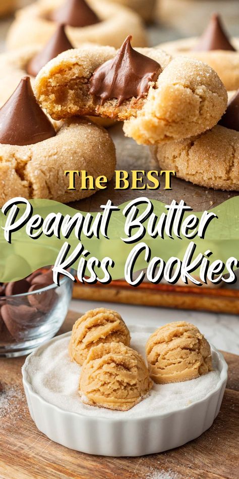 Peanut Butter Cookies With Hershey Kisses On Top, Peanut Butter With Kisses Cookies, Peanut Butter Candy Kiss Cookies, Hersey Kiss Peanut Butter Cookies, Peanut Butter Cookies With Herseys Kiss, Pb Cookies With Hershey Kiss, Delicious Easy Cookie Recipes, Peanut Butter Cookies Hershey Kiss, Easy Peanut Butter Cookies With Kisses