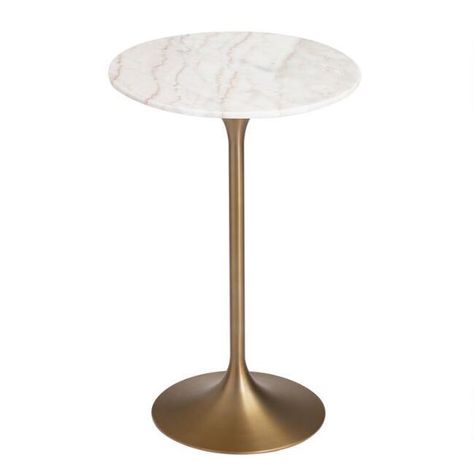 Gold Cocktail Table, Pub Stools, Marble Top Side Table, Vintage Buffet, Modern Style Design, Grey Kitchen Cabinets, High Table, Marble And Gold, Pub Table