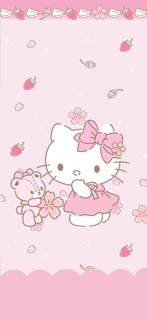 Hello Kitty Wallpaper Kawaii, Cute Hello Kitty Wallpaper, Cute Wallpapers Pink, Hello Kitty Collage, Hello Kitty Phone Wallpaper, Pink Hello Kitty Wallpaper Iphone, Wallpaper Sanrio, Hello Barbie, Wallpapers Pink