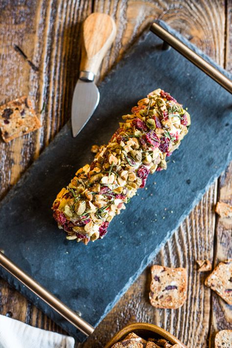 Cranberry Pistachio Goat Cheese Log, Cranberry Goat Cheese, Goat Cheese Log, Cheese Logs, Cheese Log, Cheese Roll, Cranberry Pistachio, Grazing Table, Cheese Rolling