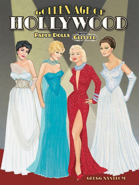 BookOfPaperDolls Haute Hollywood featured Golden Age Hollywood Dresses, Marilyn Monroe Dress, Kim Novak, Gina Lollobrigida, Sofia Loren, Paper Doll, Joe Dimaggio, Gentlemen Prefer Blondes, Rita Hayworth